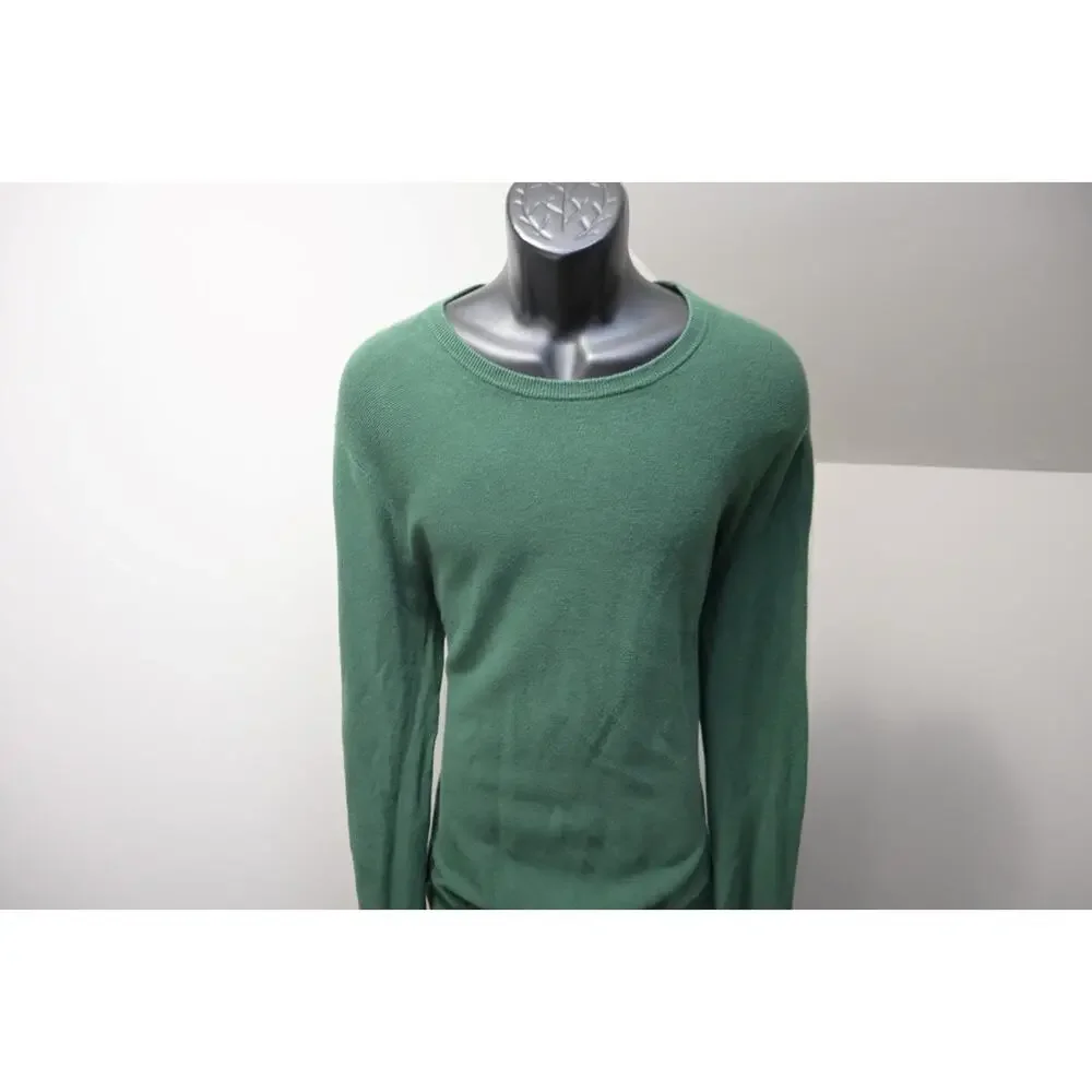 J Crew Thermal Crew Neck Sweater‎ Green Long Sleeve Mens Size Large